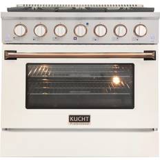 Ranges Kucht 36-in Deep Gold, White, Blue