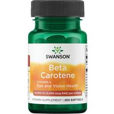 Betacaroten Swanson Beta-Caroten Vitamin A 10.000 IE 250 Bløde Kapsler