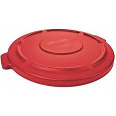 Red trash can Rubbermaid Trash Can Top Snap-On Closure Red FG265400RED