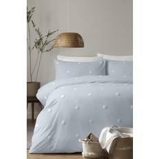 Appletree Duck Egg Dot Duvet Cover Blue, White