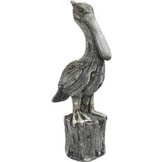 Gray Garden Ornaments Sunnydaze 22.25-in H 11.5-in W Pelican Garden