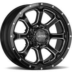 Car Rims Ultra 219BM Nemesis Gloss Milled Accents Clear-Coat Wheels, 17X9, 219-7935BM+18