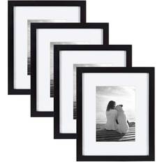 Canvas Photo Frames DesignOvation Gallery 8 10 Matted to 5 7 Black Picture Set Photo Frame