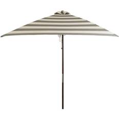 Parasols Classic Wood Square Market Patio Umbrella Stripe Solution Dyed