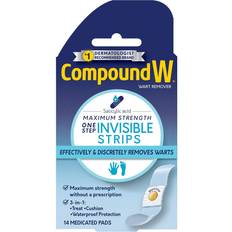 Medicines Compound W Maximum Strength One Step Invisible Strips 14 pcs