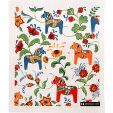 Rouge Torchons Arvidssons Textil Lavette Leksand Mini Beige Torchon Blanc, Orange, Beige, Rouge