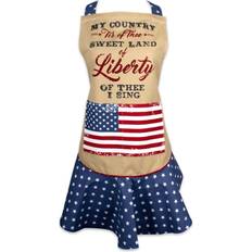 Cotton Aprons Zingz & Thingz Sweet Liberty Ruffle CAMZ38785 Apron Red