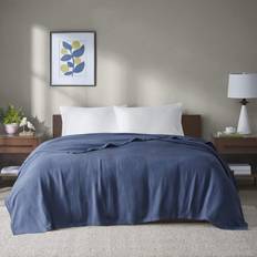 Madison Park Freshspun Luxury Blankets Blue