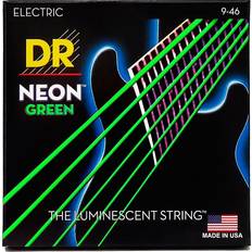 DR Strings Neon Hi-Def Green Superstrings Light Top Heavy Bottom Electric Guitar