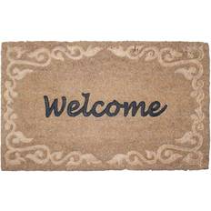 Fallen Fruits Welcome Coir Doormat Brown, Black, Natural