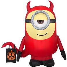 Red Party Supplies National Tree Company 42" Minion Stuart Led Inflatable Halloween Decoration