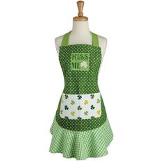 Design Imports Cotton Kiss Me St Patty's Day Apron Green