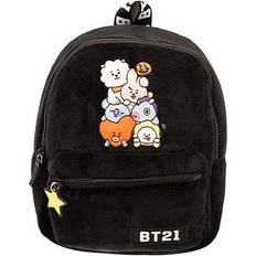 Concept One Line Friends Plush Mini Backpack, One Size Black Black One Size