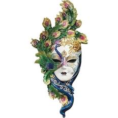 Design Toscano 13.5 Mask of Venice Peacock Wall Mask Sculpture Figurine