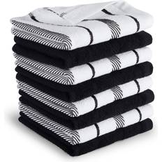 Dishcloths KitchenAid Albany Onyx Dishcloth Black, Multicolour, White