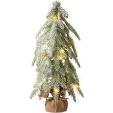 Cotton Christmas Trees GlitzHome 18 H Lighted Frosted Christmas Tree