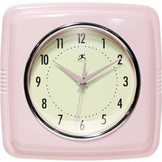 Pink Clocks Infinity Instruments Square Retro Rose Blush Wall Clock