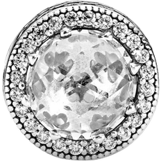 Pandora Radiant Hearts Charm - Silver/Transparent