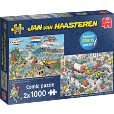 Jan van haasteren 2x1000 Jumbo Jan Van Haasteren Chaos & By Air Land & Sea 2x1000 Pieces