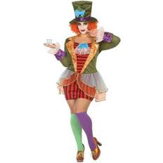 Atosa Masquerade Costume for Adults Multicolour Crazy Female Hatter