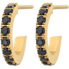 Edblad glow earrings mini Edblad Glow Creoles Mini S Earrings - Gold/Black