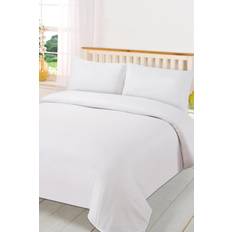 Brentfords Super King Plain Duvet Cover White