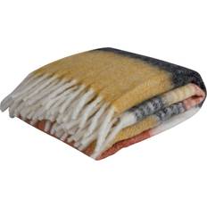 Brafab Honung plaid Tæppe Grå, Beige, Grøn, Gul, Blå, Rød (170x130cm)