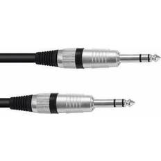 6,3 mm (1/4 TRS) kabler Omnitronic Jack-kabel, stereo, 3