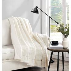 Vince Camuto Soft Rabbit Fur Blankets White