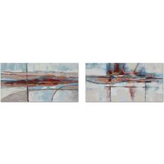 Bois Arts encadrés Dkd Home Decor S3039060 Art encadré 71.5x141.5cm 2pcs