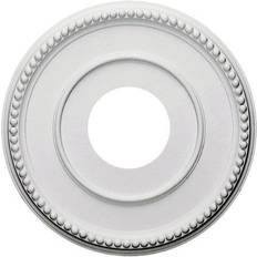 Ceiling Medallions Ekena Millwork CM12BR New Bradford Medallion, 12 1/2"OD Primed