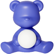 Blue Table Lamps Qeeboo Teddy Girl with Rechargeable Led Table Lamp