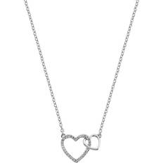 Hot Diamonds Togetherness Open Heart Pendant Necklace - Silver/Diamonds