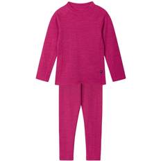 9-12M Superundertøy Reima Kid's Kinsei Wool Base-Layerset - Cranberry Pink (5200029A-3600)