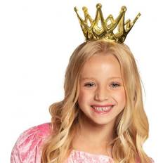 Feestjurken Boland Carnaval verkleed kroontje prinses/koningin dames/meisjes goud