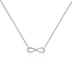 Philip Jones Infinity Friendship Quote Necklace - Silver