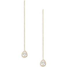 Ettika Barely There Chain Teardrop Earrings - Gold/Transparent