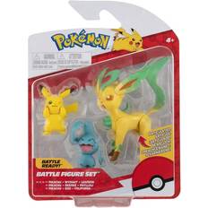 Pokemon 3 pack Pokémon Pikachu Wynaut Leafeon Battle Figure 3-pack