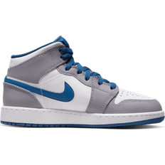 Nike Air Jordan 1 Mid GS - Cement Grey/True Blue/White