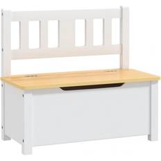 Beige Bancs de Rangement vidaXL Banc De Rangement Pour Enfants 60x30x55 cm MDF