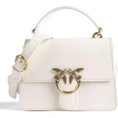 Pinko Mini Love Bag One Light Simply à anse supérieure, Blanc blanc-or antique, U