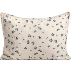 Garbo&Friends Muslin Pillow Case Beige, Blue