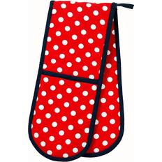 Polyester Pot Holders Dexam Polka Double Pot Holders Red