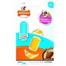 Nylabone Puppy Teething Chew Rawhide Knot Beef Xsmall