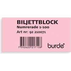 Biljettblock Burde Biljettblock 1-100