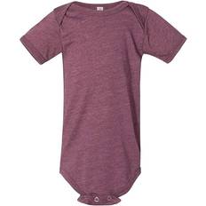 Brown Bodysuits Children's Clothing Bella+Canvas Baby's Jersey Short Sleeve - Heather Maroon