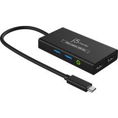 Schede di Acquisizione e TV j5create JVA01-N Video Capture USB-C 6 Porti Docking Station Hub USB