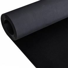 Zwart Oefenmatten & Sportschoolvloermatten vidaXL Vloermat anti-slip 3 mm 1,5x4 m rubber fijne ribbel