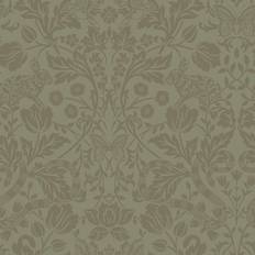 Wallpapers Holden Green Metallic Mirror Floral Wallpaper wilko