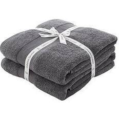 Catherine Lansfield Anti Bacterial Bath Towel Grey, White, Green, Natural, Silver (140x90cm)